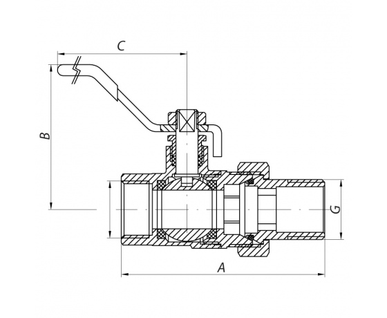 Фото 3 - Кран с американкой 1-1/4