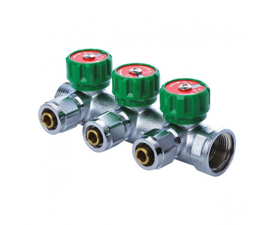 Фото 2 - Коллектор вентильный с фитингом KOER KR.1121-3 3/4”x3 WAYS (KR2651)