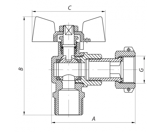 Фото 3 - Кран с накидной гайкой 1/2