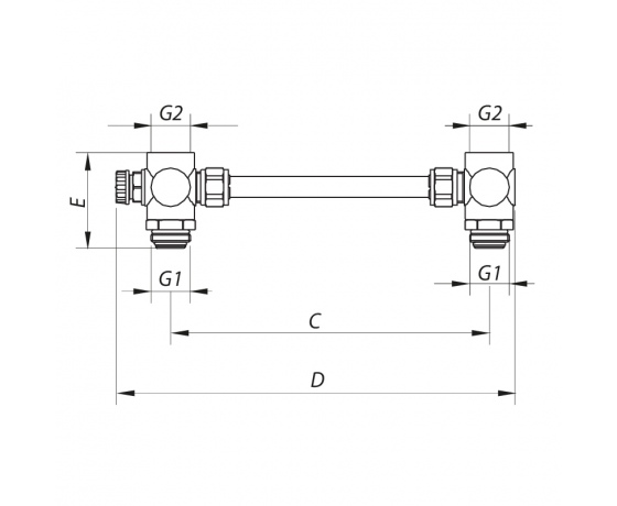 Фото 3 - Байпас коллекторный 1'' KOER KR.1021 (KR2627)