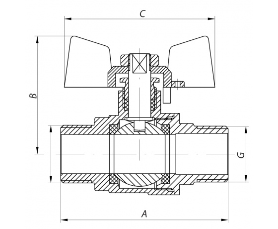 Фото 4 - Кран шаровый KOER 1/2