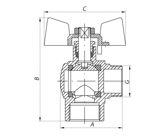 Фото 3 - Кран шаровый KOER 1/2