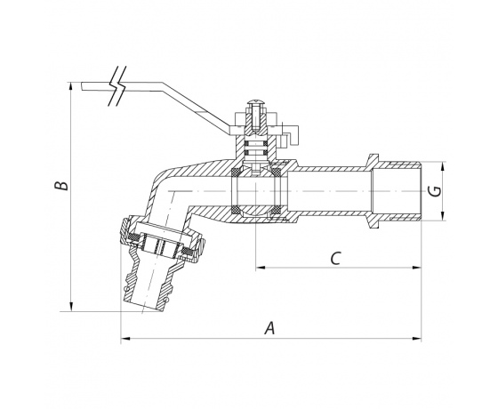 Фото 3 - Кран полива с коннектором для быстрого подключения 1/2