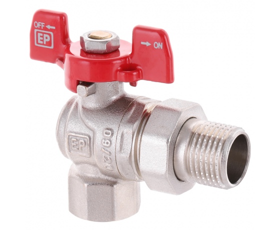 Фото 4 - Кран с американкой угловой 1/2