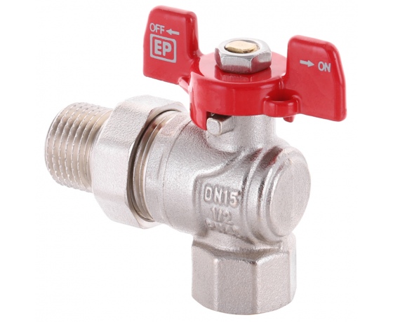 Фото 2 - Кран с американкой угловой 1/2