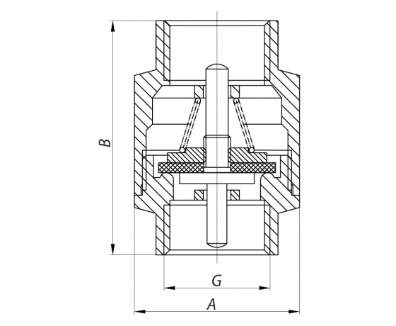 Фото 3 - Клапан обратный KOER (никелированный) 3/4