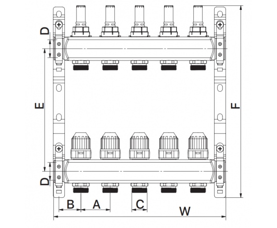 Фото 4 - Коллекторный блок с расxодомерами EUROPRODUCT EP.S1110-11 1