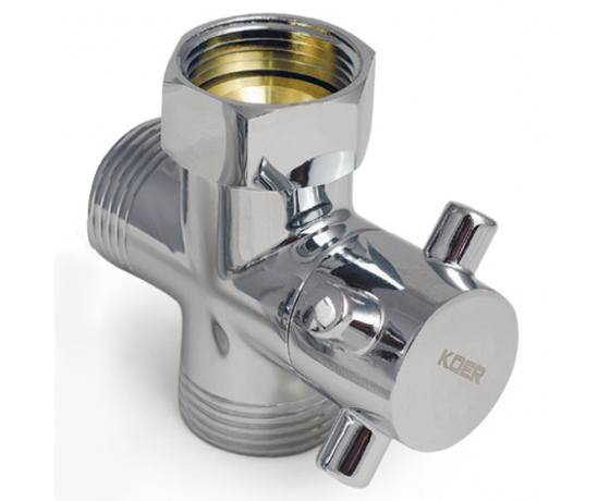 Фото 2 - Кран трехходовой 3/4x3/4x3/4 KOER KR.520 (KR0110)
