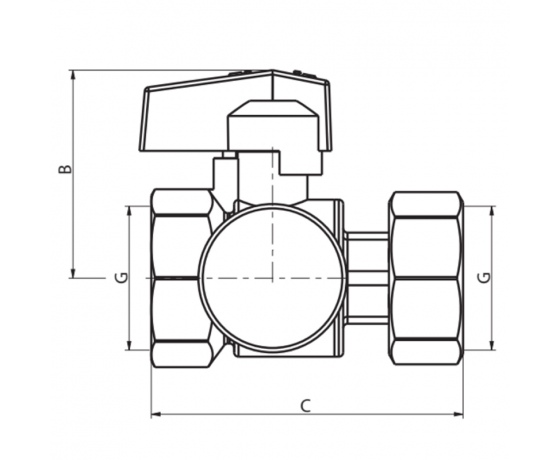 Фото 3 - Кран ГГБ с накидной гайкой с термометром KOER KR.1034 - 1'' прямой (KR2892)