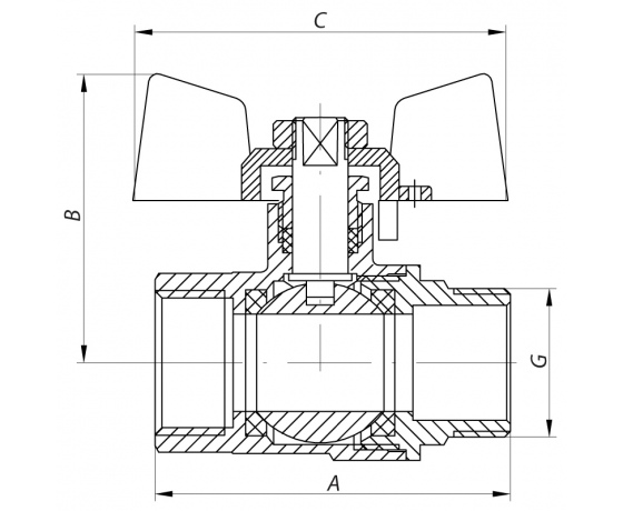 Фото 4 - Кран шаровый KOER 3/4