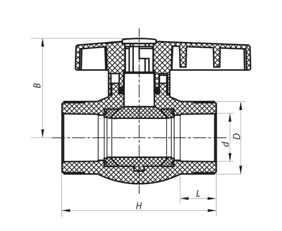 Фото 3 - Кран шаровый PPR КШ для хол. воды 25 (KOER K0083.PRO) (KP0100)