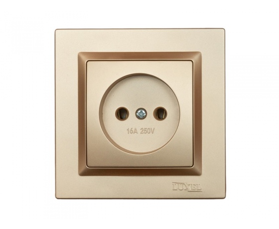 Фото 2 - Розетка одинарная Luxel JAZZ (9601) Бронзовая