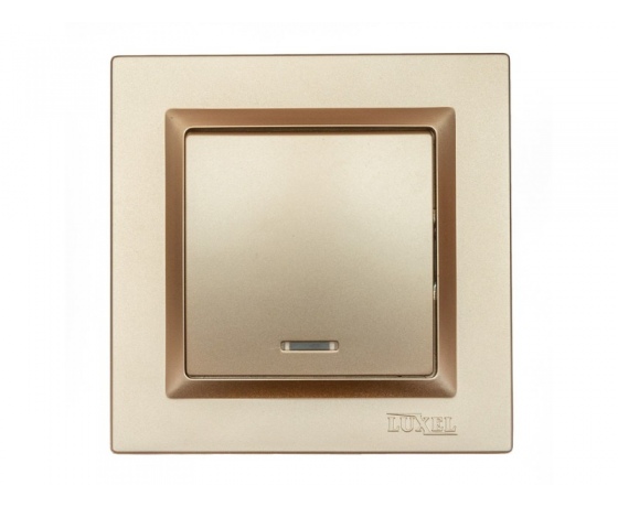 Фото 2 - Выключатель с подсветкой Luxel JAZZ (9605) Бронзовый