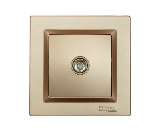 Фото 2 - Розетка телевизионная Luxel JAZZ (9609) Бронзовая