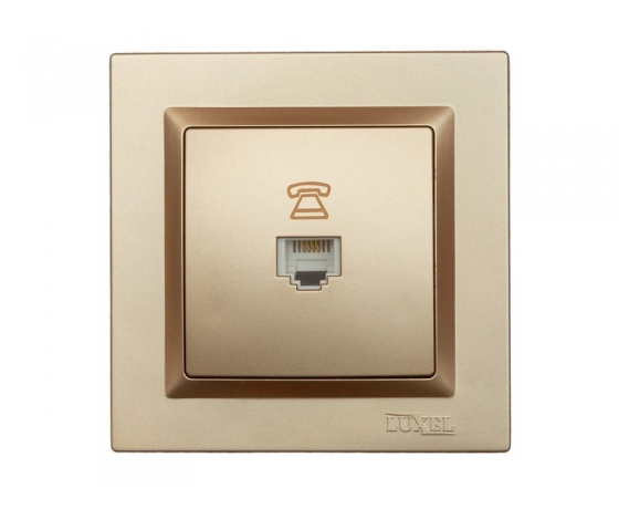 Фото 2 - Розетка телефонная Luxel JAZZ (9610) Бронзовая