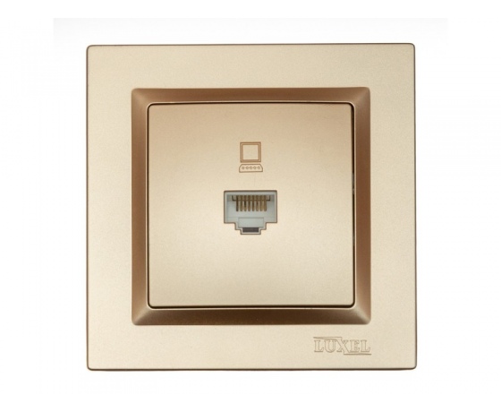 Фото 2 - Компьютерная розетка Luxel JAZZ (9627) Бронзовая