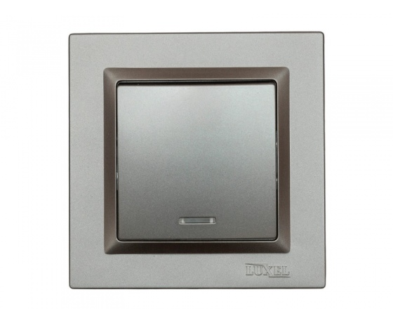 Фото 2 - Выключатель с подсветкой Luxel JAZZ (9705) Графитовый