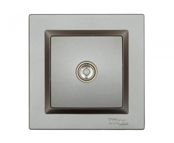 Фото 2 - Розетка телевизионная Luxel JAZZ (9709) Графитовая