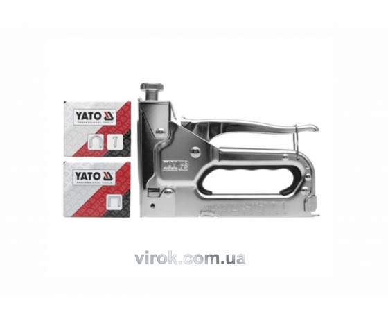 Фото 2 - Степлер YATO з регулятором для скоб і цвяхів 6-14 х 10.6 х 1.2 мм