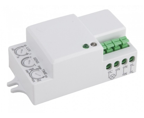 Фото 2 - Датчик движения микроволновый Luxel IP20 3-2000 LUX (MW-08W)