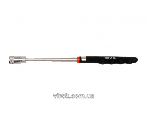Фото 2 - Схоплювач магнітний телескопічний YATO з LED підсвіткою, l= 190-800 мм [12/144]