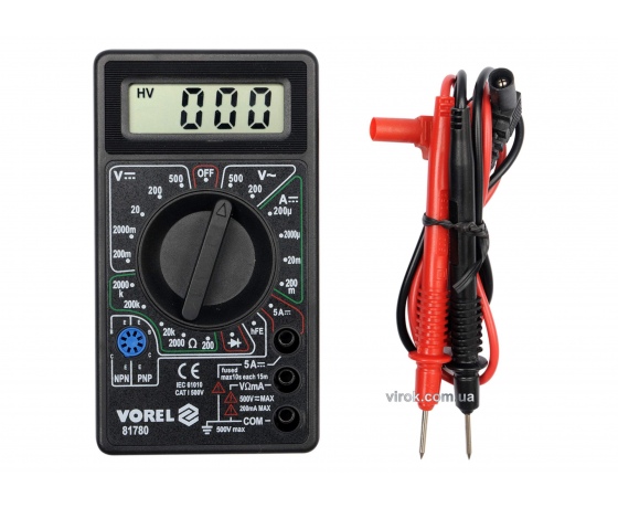 Фото 2 - Мультиметр цифровий VOREL