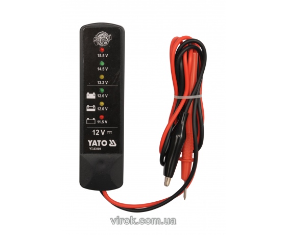 Фото 2 - Тестер напруги акумуляторів 12 В YATO