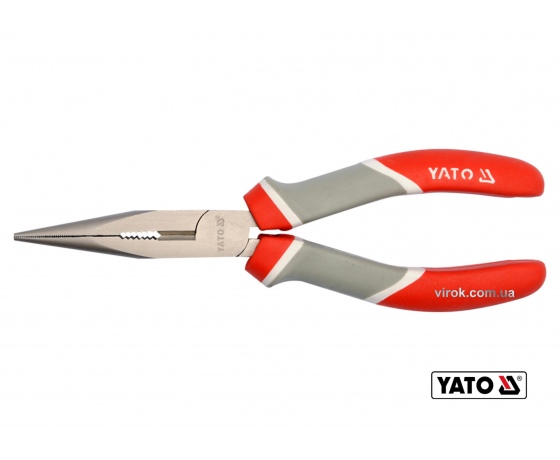 Фото 2 - Тонкогубці прямі YATO 160 мм