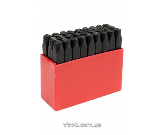 Фото 2 - Трафарети літерні YATO, кпл. 27 шт, h-6 мм  [12]