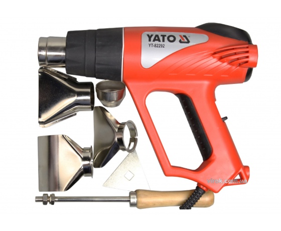 Фото 3 - Фен технічний YATO 2 кВт 550°C + аксесуари і кейс