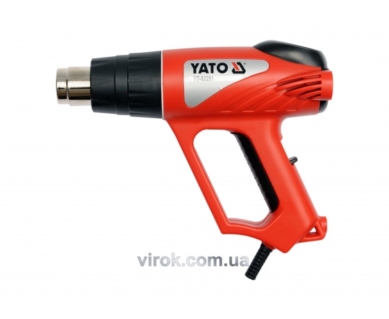 Фото 2 - Фен технічний YATO 2 кВт 550°C + аксесуари і кейс