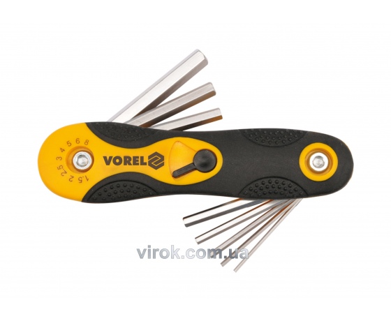 Фото 2 - Набір ключів шестригранних складних VOREL М1.5-8 мм 8 шт