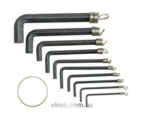 Фото 2 - Набір ключів шестигранних Г-подібних VOREL М1.5-10 мм 10 шт