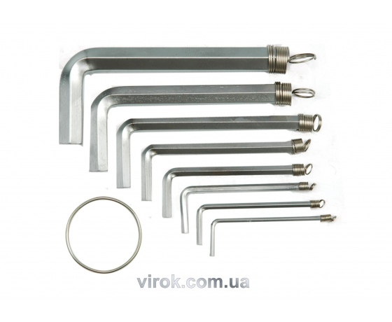 Фото 2 - Набір ключів шестигранних Г-подібних VOREL М2-10 мм 8 шт