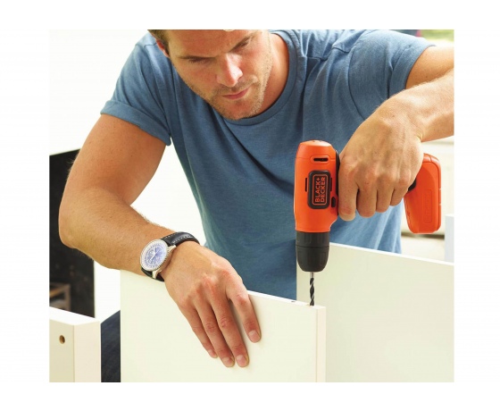 Фото 4 - Шуруповерт-дриль акумуляторний Black+Decker Li-Ion 7.2 В 1.5 Агод