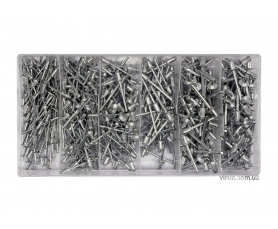 Фото 2 - Заклепки алюмінієві YATO Ø=2.4, 3.2, 4, 4.8 мм х 6.4 мм 400 шт