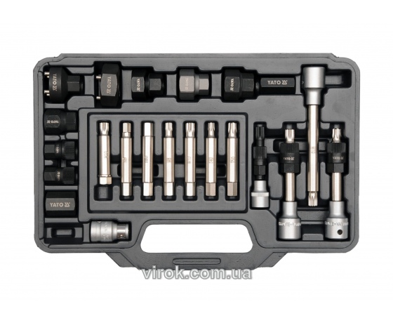 Фото 2 - Набір інструментів для ремонту автомобільних генераторів YATO 22 шт