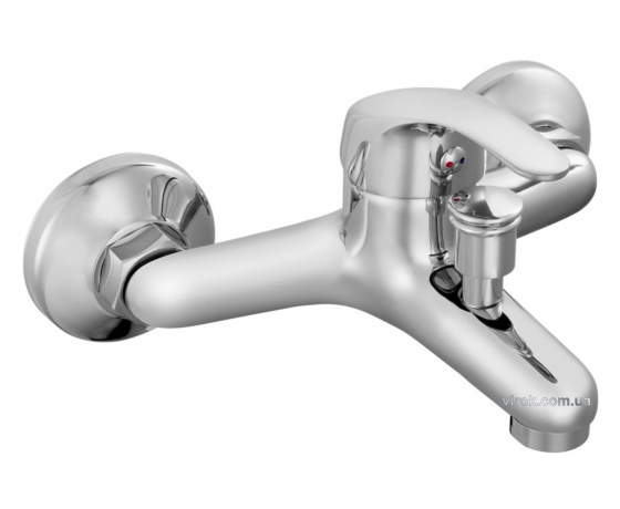 Фото 2 - Змішувач для води настінний (ванна) FALA, хромований