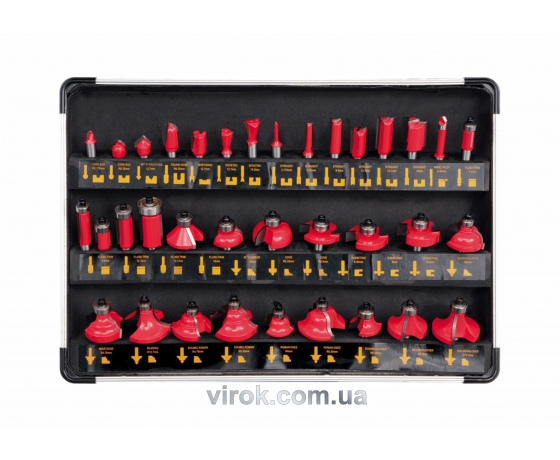 Фото 2 - Набір фрез по дереву YATO 35 шт