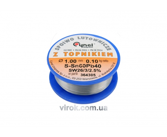 Фото 2 - Припій Sn60-Pb40 дротяний на котушці VOREL 1 мм 100 г