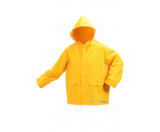 Фото 2 - Куртка з капюшоном водонепроникна VOREL жовта, розмір XXXL