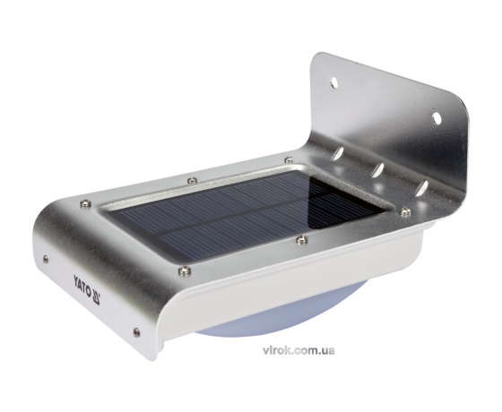 Фото 2 - Світильник сонячний акумуляторний YATO Li-Ion 3.7 В 0.9 Агод 120 лм з датчиком руху 3 м