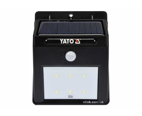 Фото 3 - Світильник сонячний акумуляторний YATO Li-Ion 3.7 В 0.9 Агод 120 лм з датчиком руху 3 м