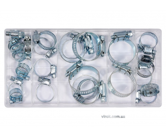 Фото 2 - Хомути гвинтові металеві YATO Ø16-40 мм 26 шт