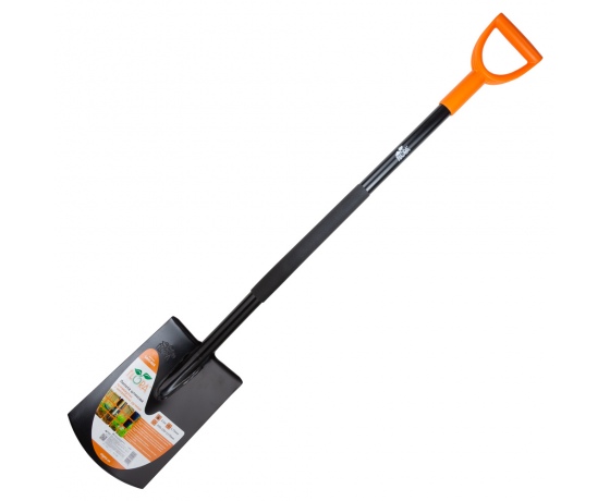 Фото 2 - Лопата штыковая прямоугольная с металлической ручкой 290×195×1170мм 2.0кг FLORA (5045404)