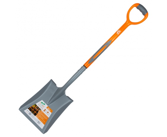 Фото 2 - Лопата совковая с пластиковой ручкой 280×240×1050мм 1.8кг FLORA (5046034)