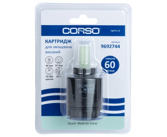 Фото 5 - Картридж Ø40мм высокий керамический standard CORSO (9692744)