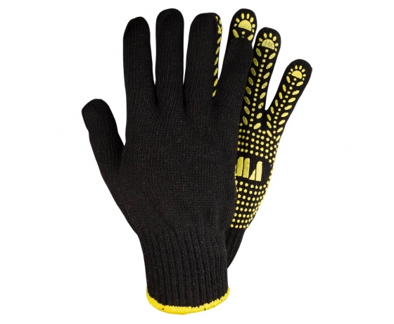 Фото 3 - Перчатки трикотажные с точечным ПВХ покрытием р10 Универсал (черные) SIGMA (9442651)
