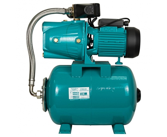 Фото 3 - Станция 1.1кВт Hmax 55м Qmax 70л/мин (самовсасывающий насос) 24л Украина AQUATICA (775088/24)