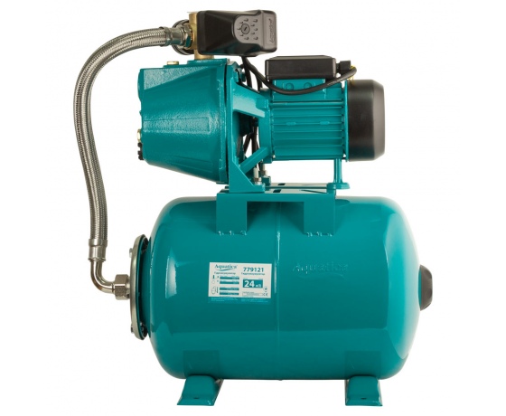 Фото 3 - Станция 0.75кВт Hmax 48м Qmax 55л/мин (самовсасывающий насос) 24л Украина AQUATICA (775092/24)